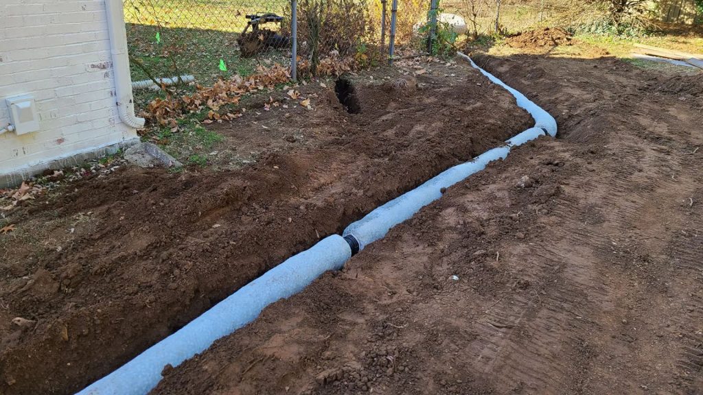 french drain installation