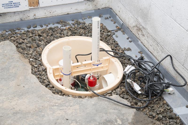 sump pump installation